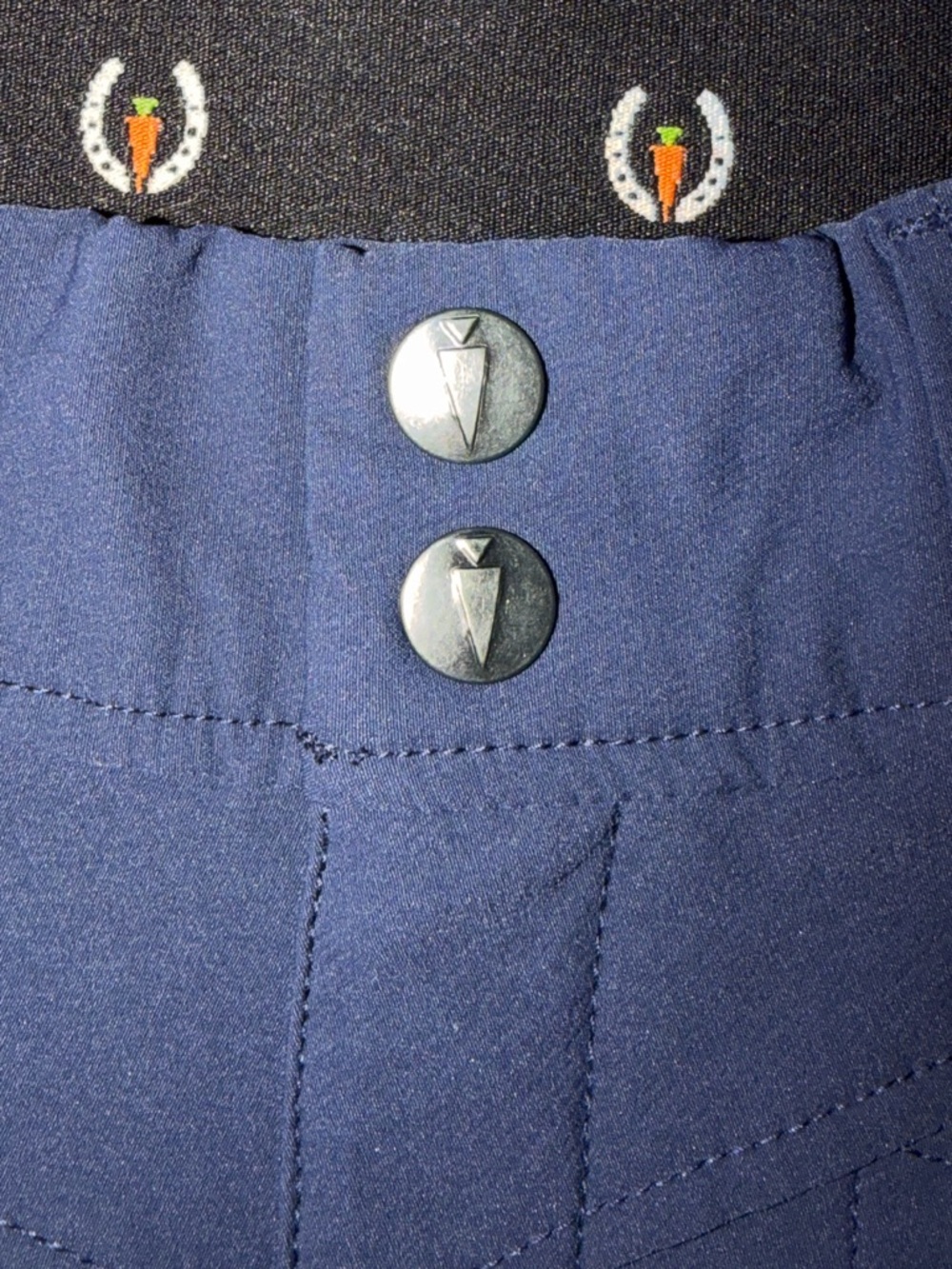 Kerrits Riding Tights Equestrian Leggings Knee Patch Grip Navy Horseback Pants - Picture 8 of 12